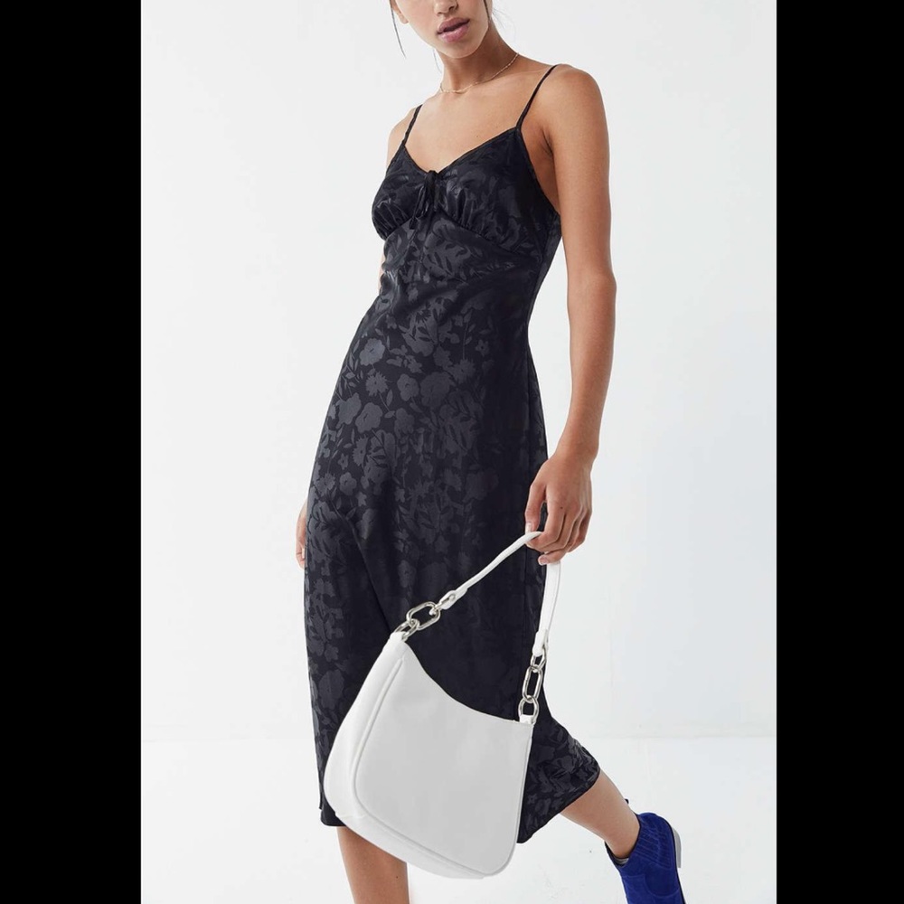 Urban outfitters Betsy Satin Tie-Front Midi Dress